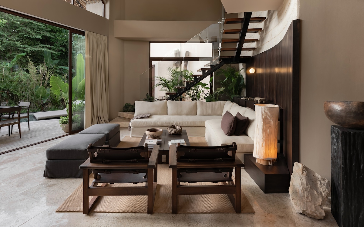 Living room opening onto the terrace